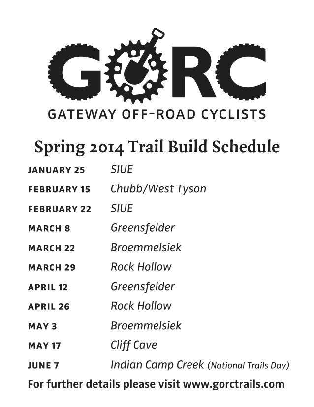 Trailbuilding Schedule
