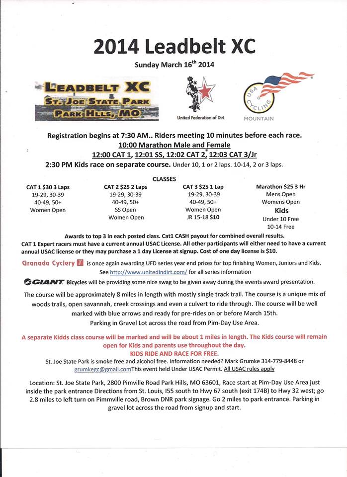 Leadbelt race flyer
